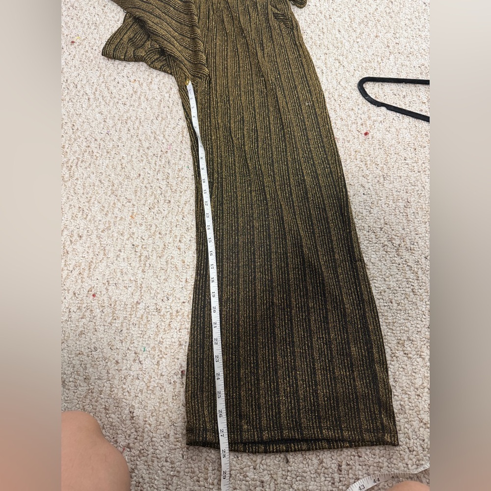 Luxology Sleeveless Maxi Romper in metallic style size L new without tag - Picture 5 of 5